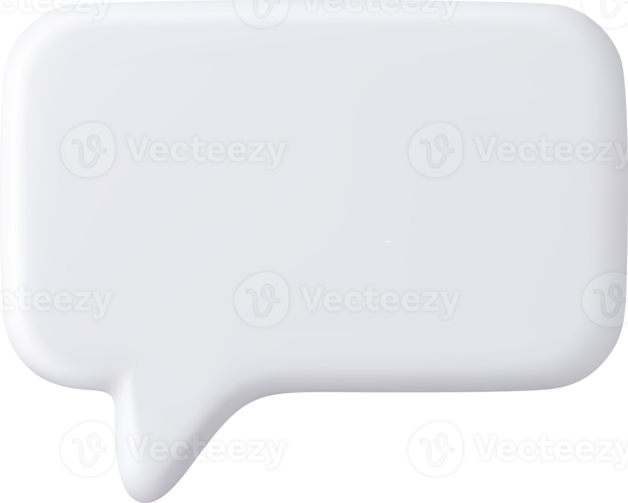 3d Blank speech bubble pin png