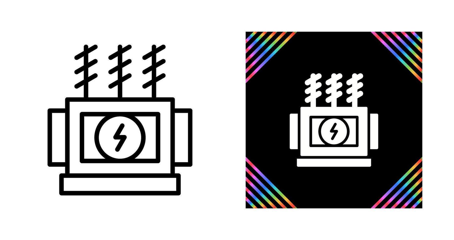 Power Transformer Vector Icon