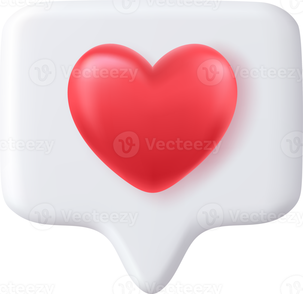 3d social media notification png