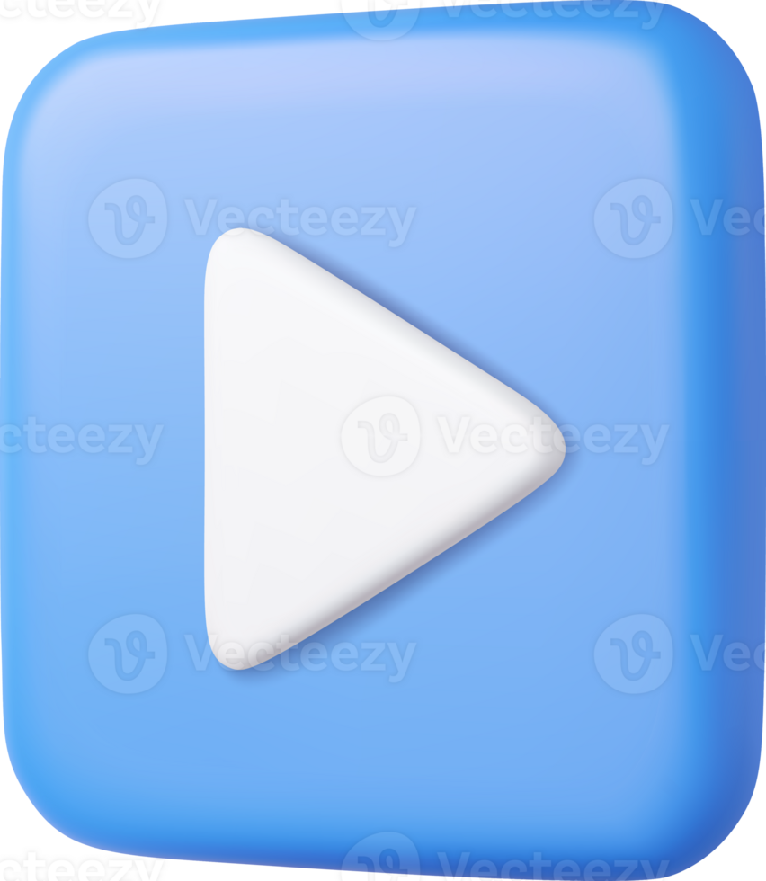 3d Play red icon png