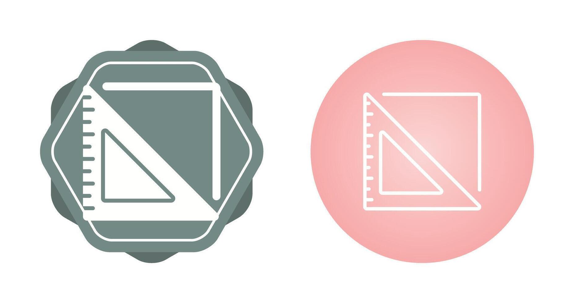 Triangular Ruler Vector Icon