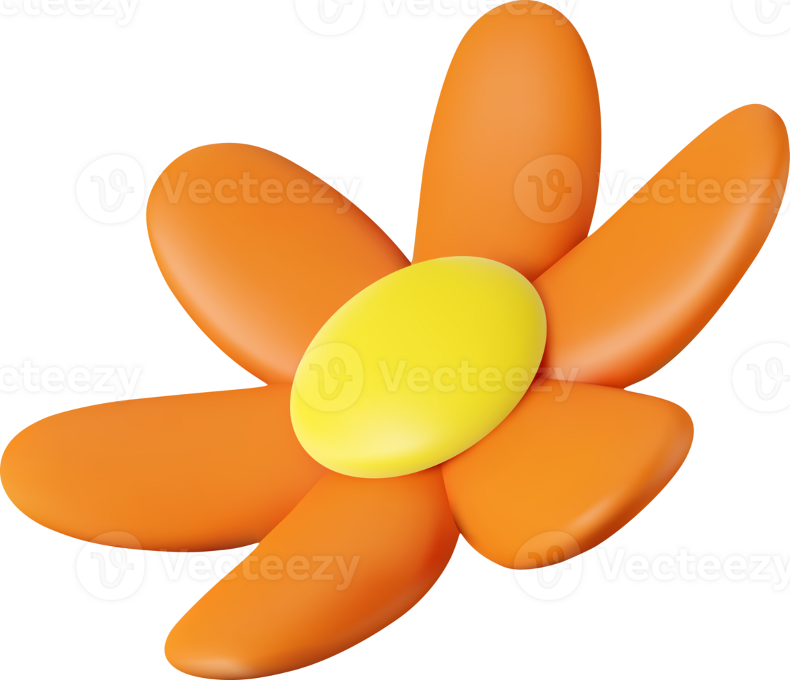 3d colorful daisy flower png