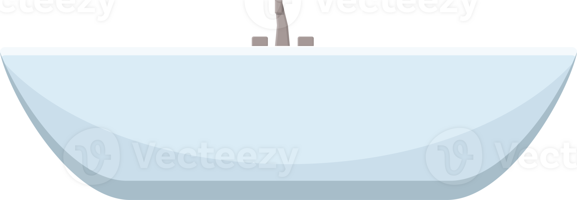 Modern bath isolated on background. png