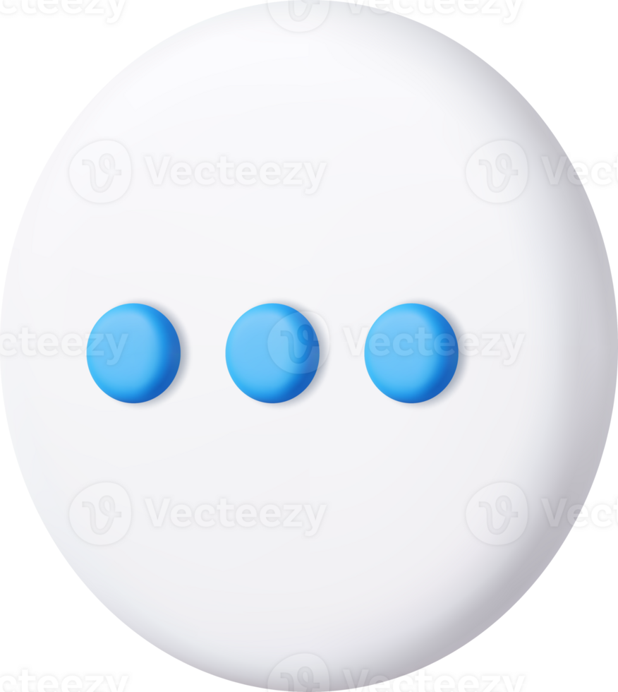 3d Blank white speech bubble png
