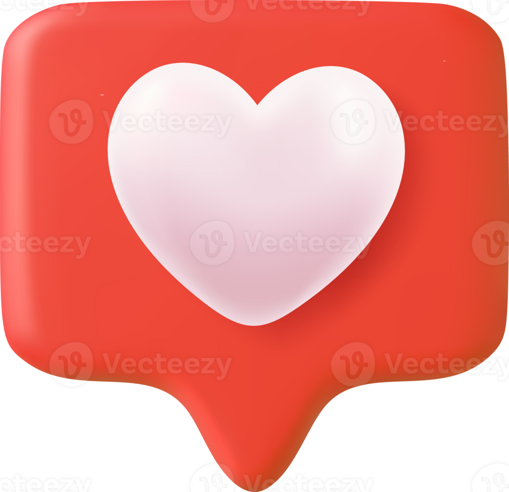 3d social media notification png