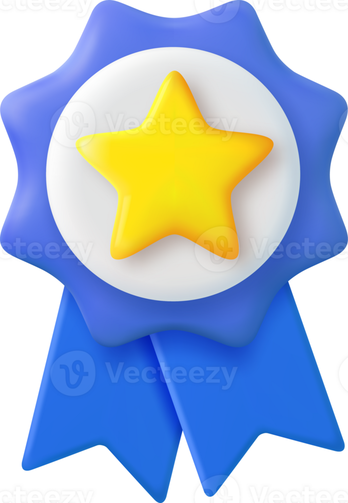 3d Winner medal with ribbon. png