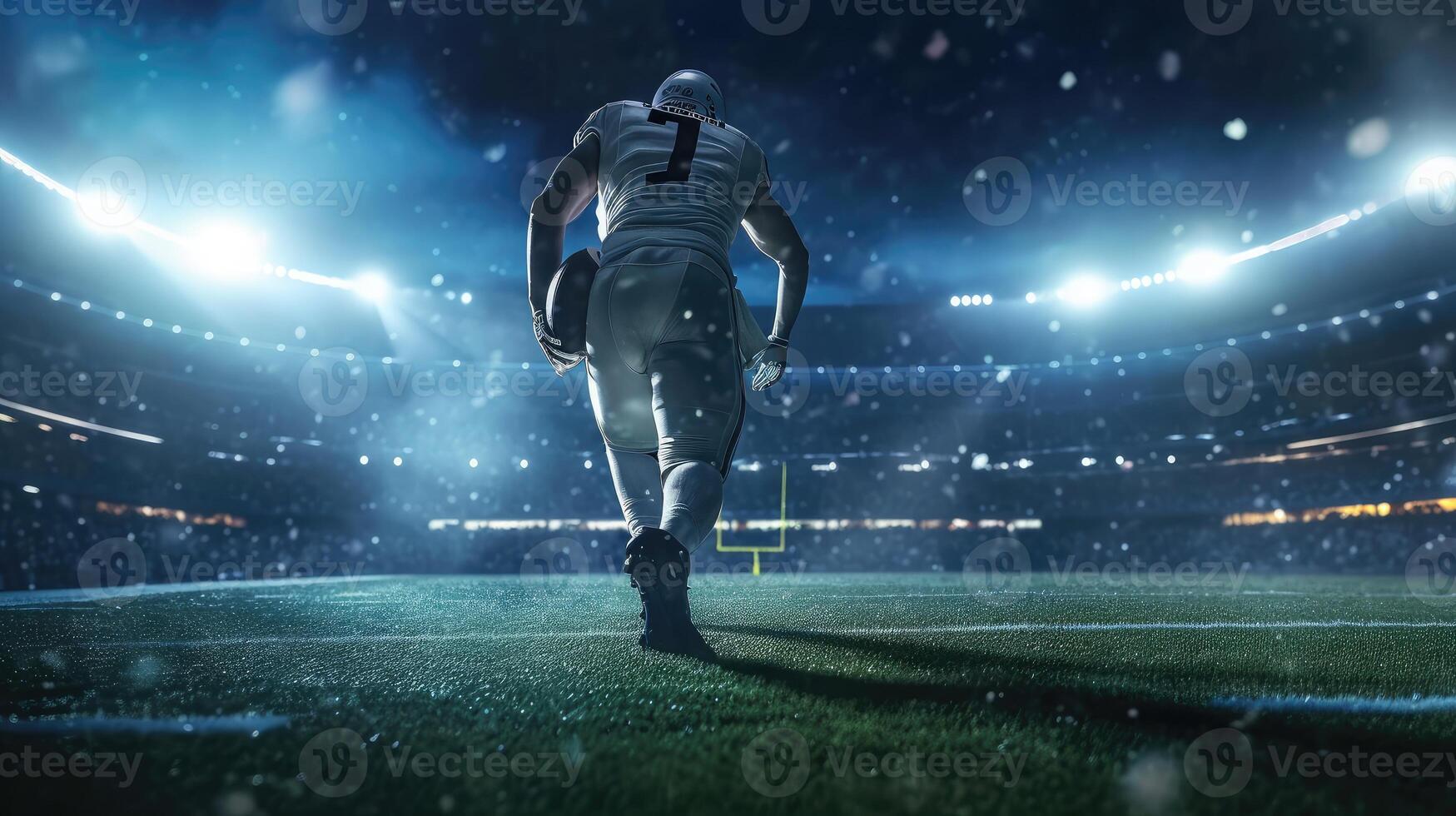 AI generated Football player in the stadium photo
