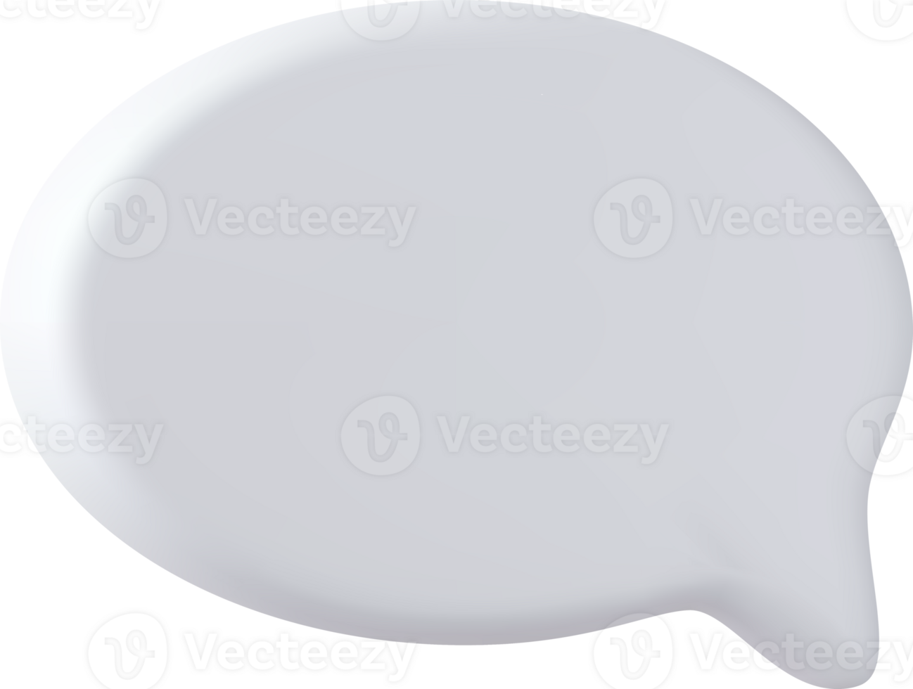 3d Blank speech bubble pin png