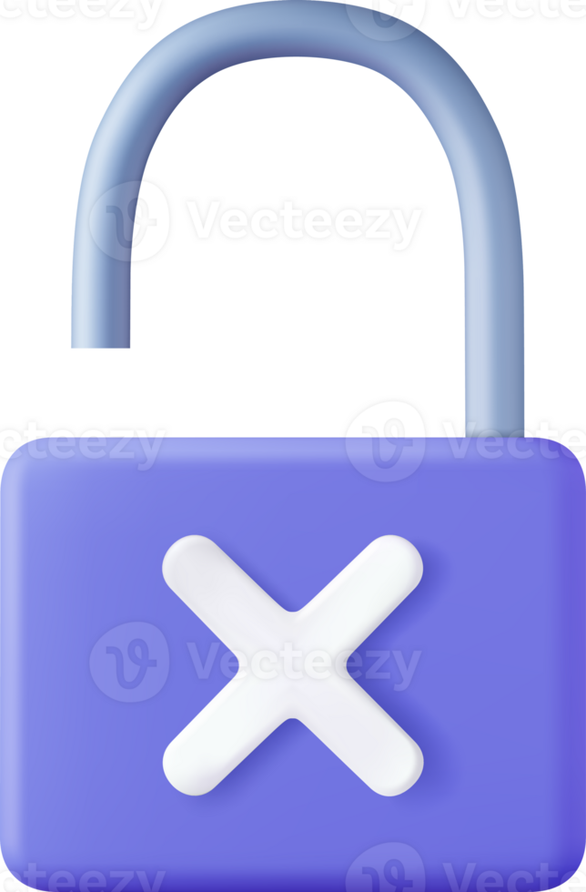 unlocked padlock icon with white cancel cross symbol png