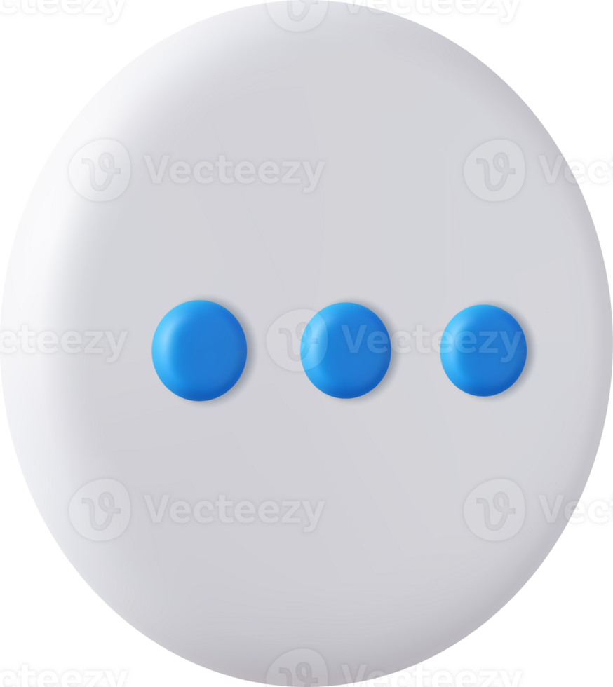 3d Blank white speech bubble png