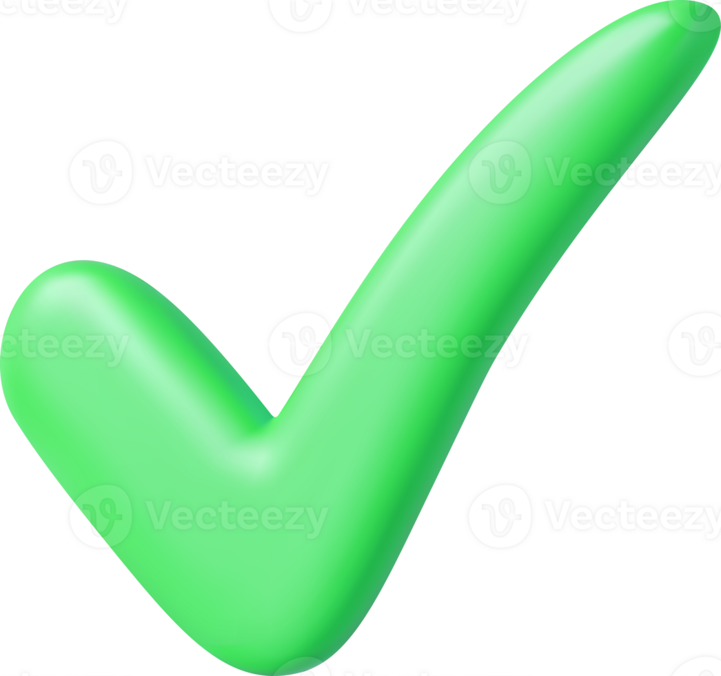 Green check mark 3d icon. png