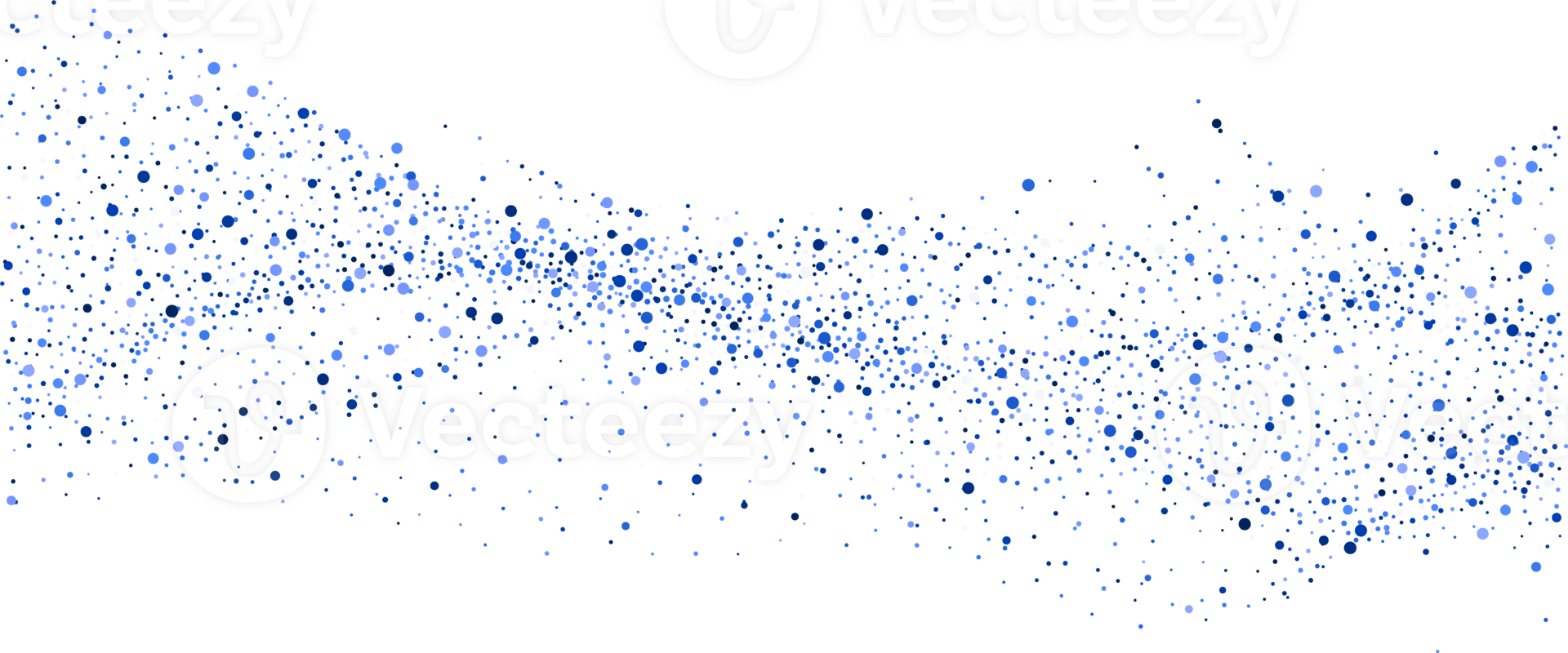 Abstract shiny blue glitter design element png