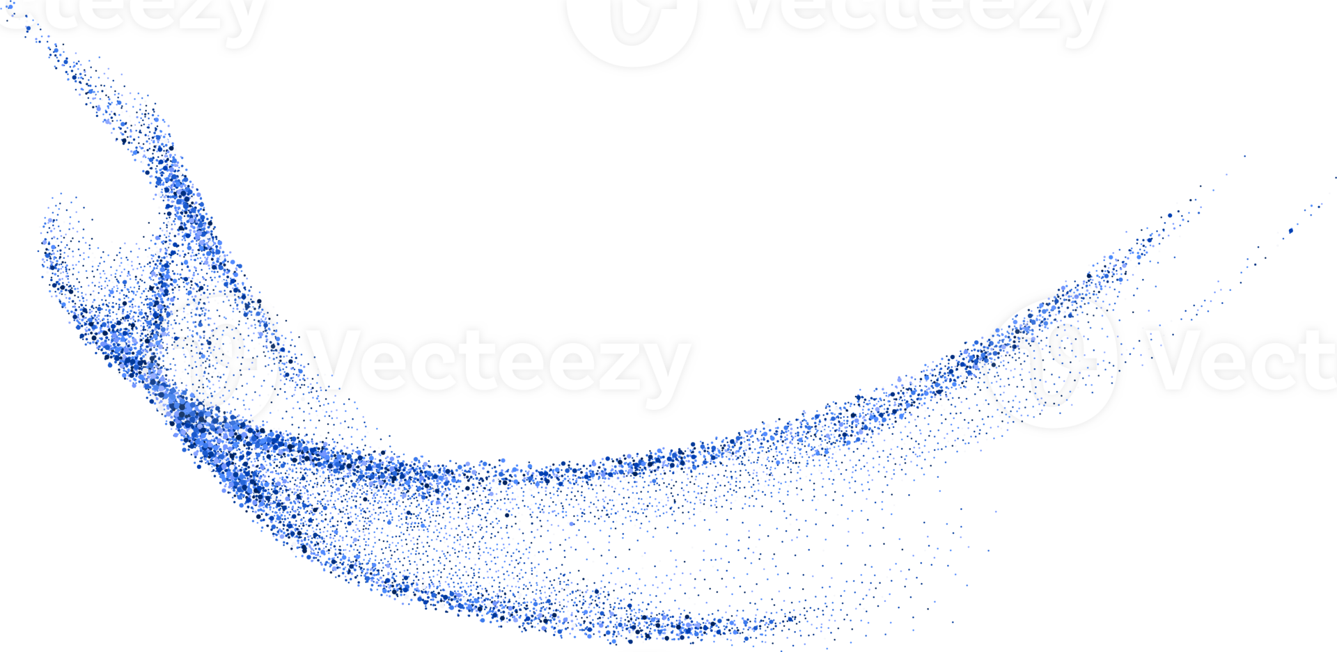 Abstract shiny blue glitter design element png