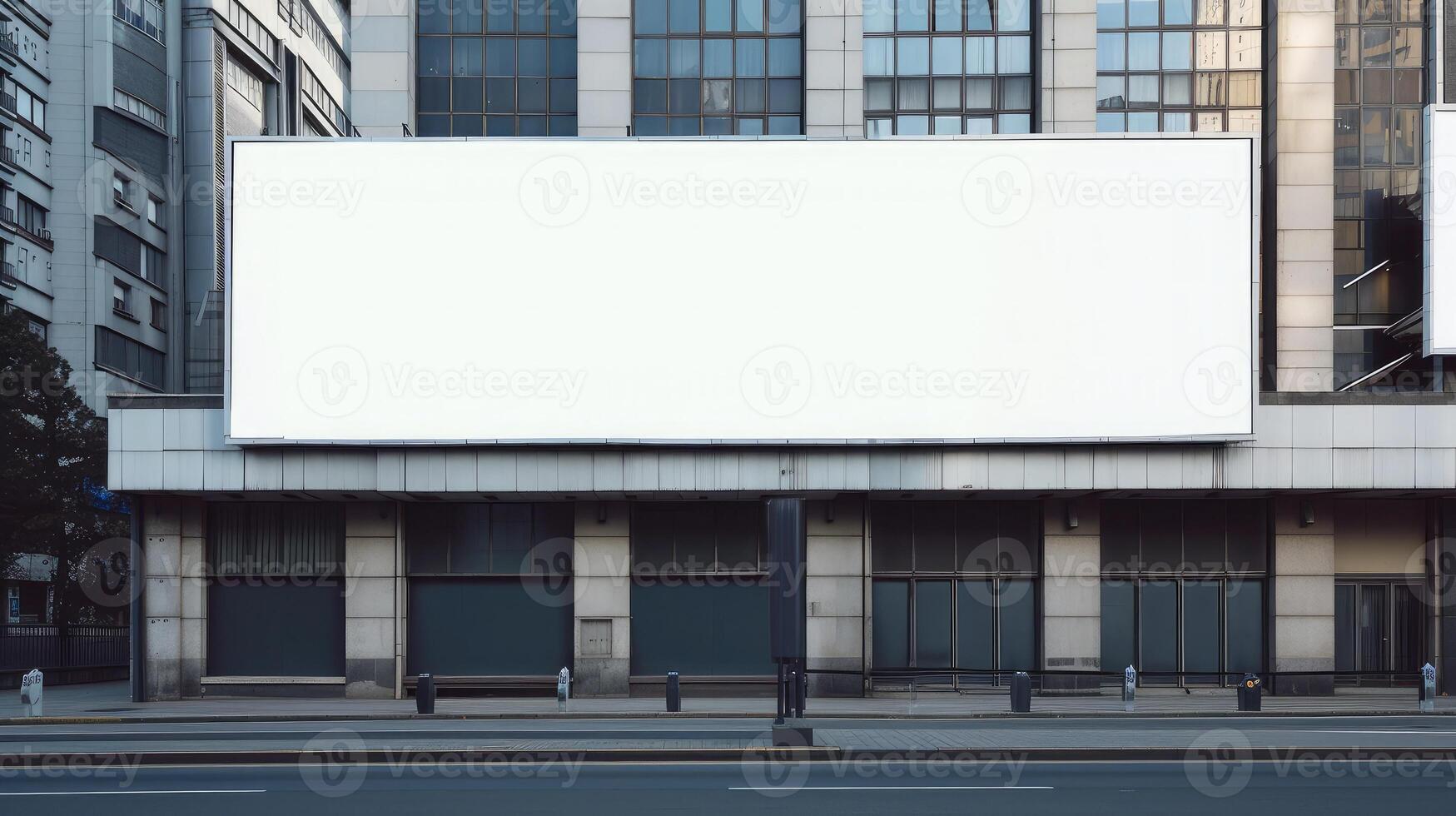 ai generado grande horizontal blanco publicidad póster cartelera bandera Bosquejo foto