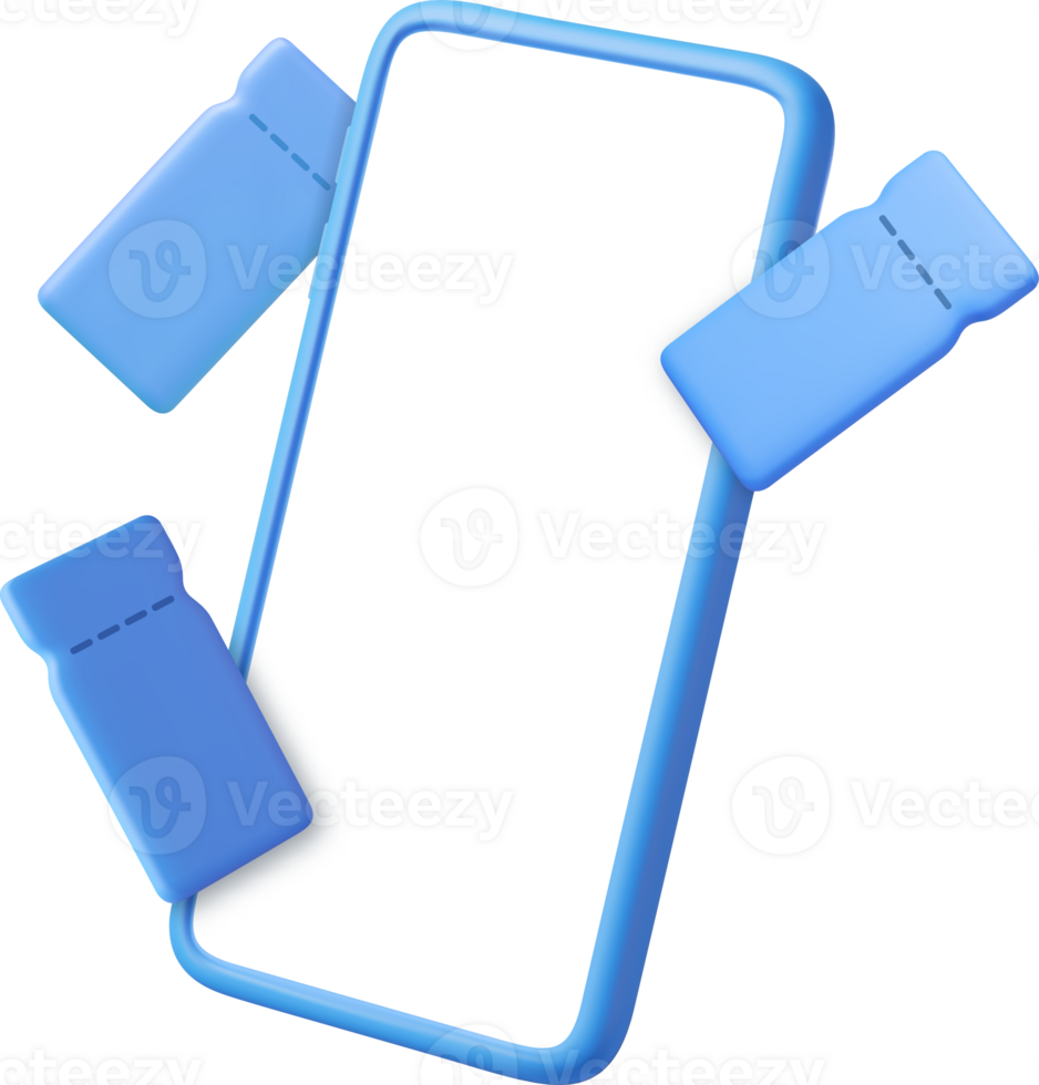 3D Render Smartphone mockup png