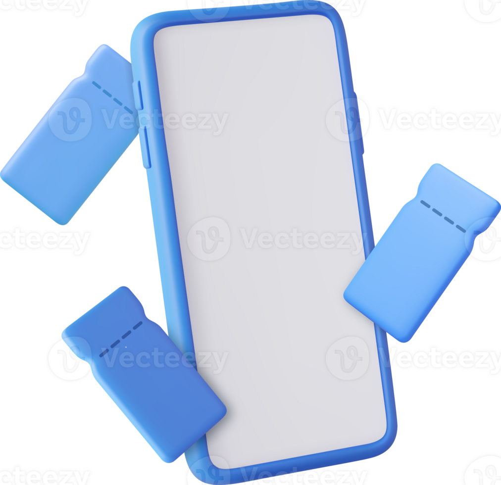 3D Render Smartphone mockup png