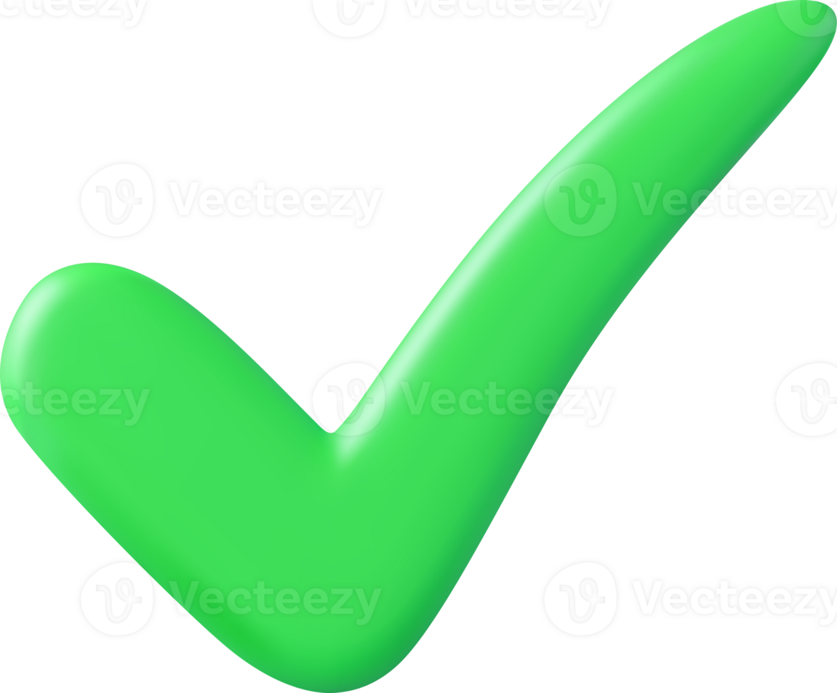 Green check mark 3d icon. png