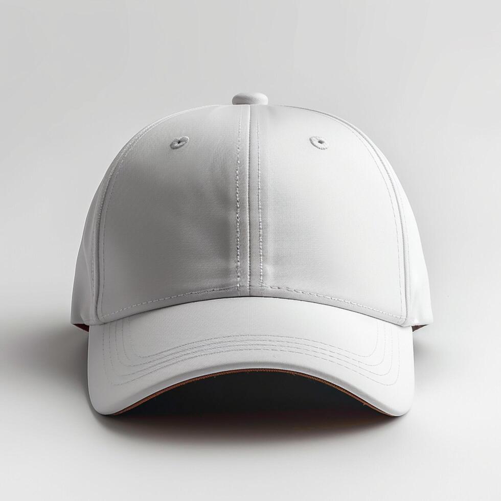 AI generated Classic white baseball cap stands out against clean white background For Social Media Post Size photo