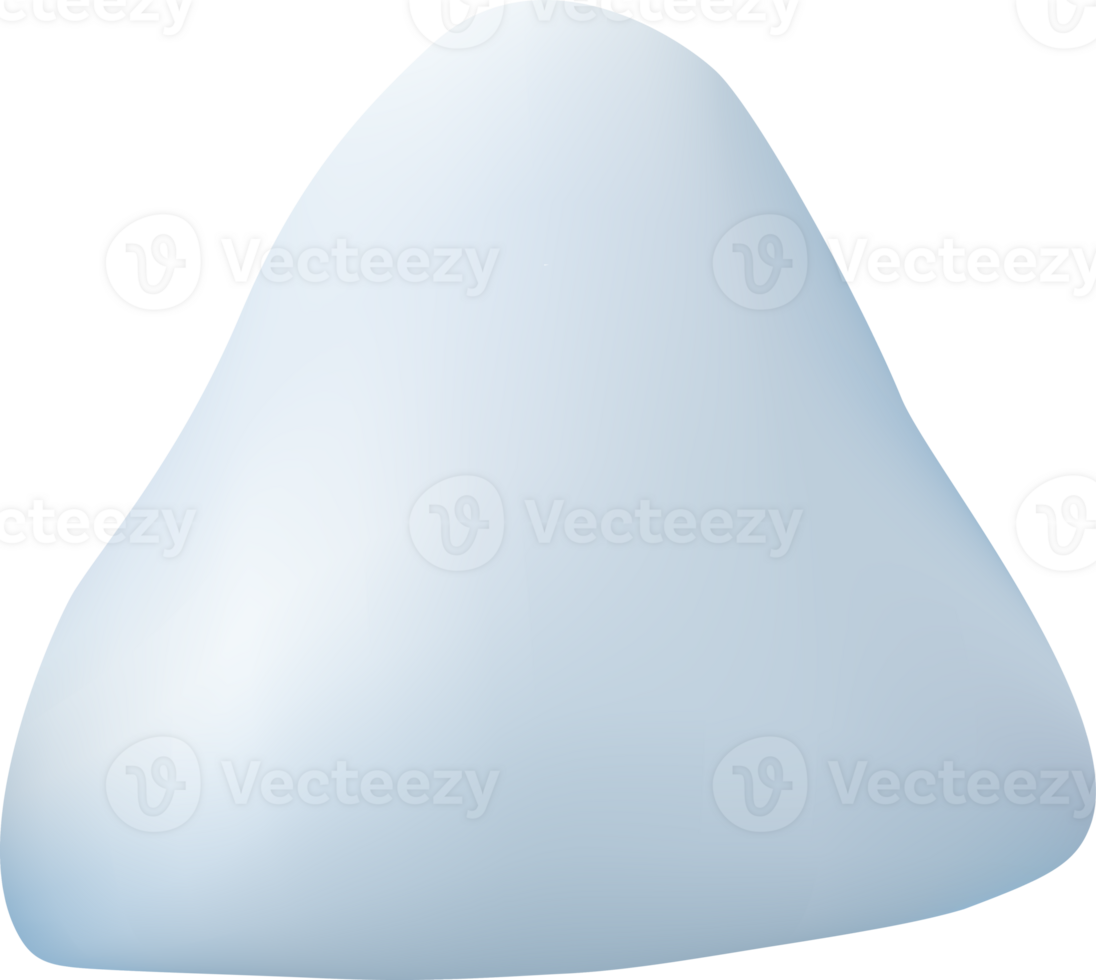 3d snow caps, png