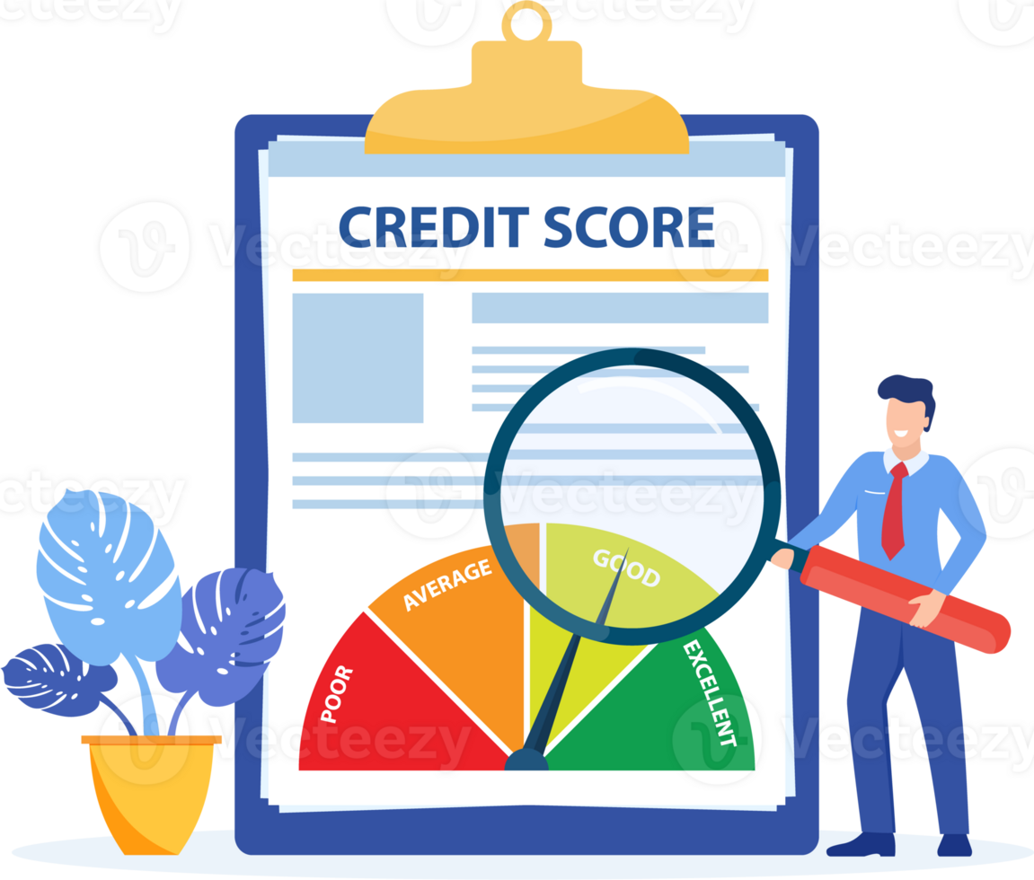 Credit report document concept. png