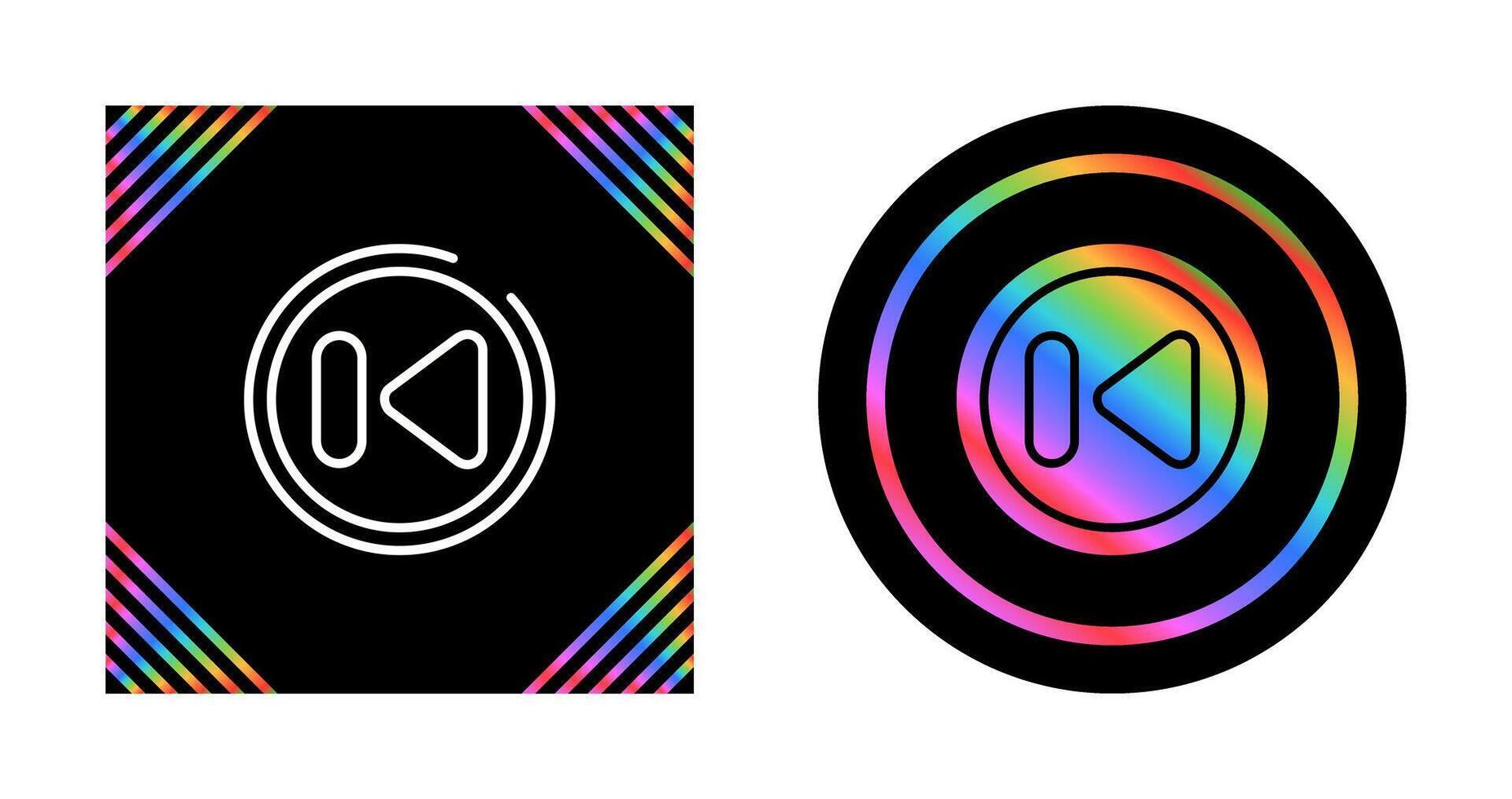 Previous Track Button Vector Icon