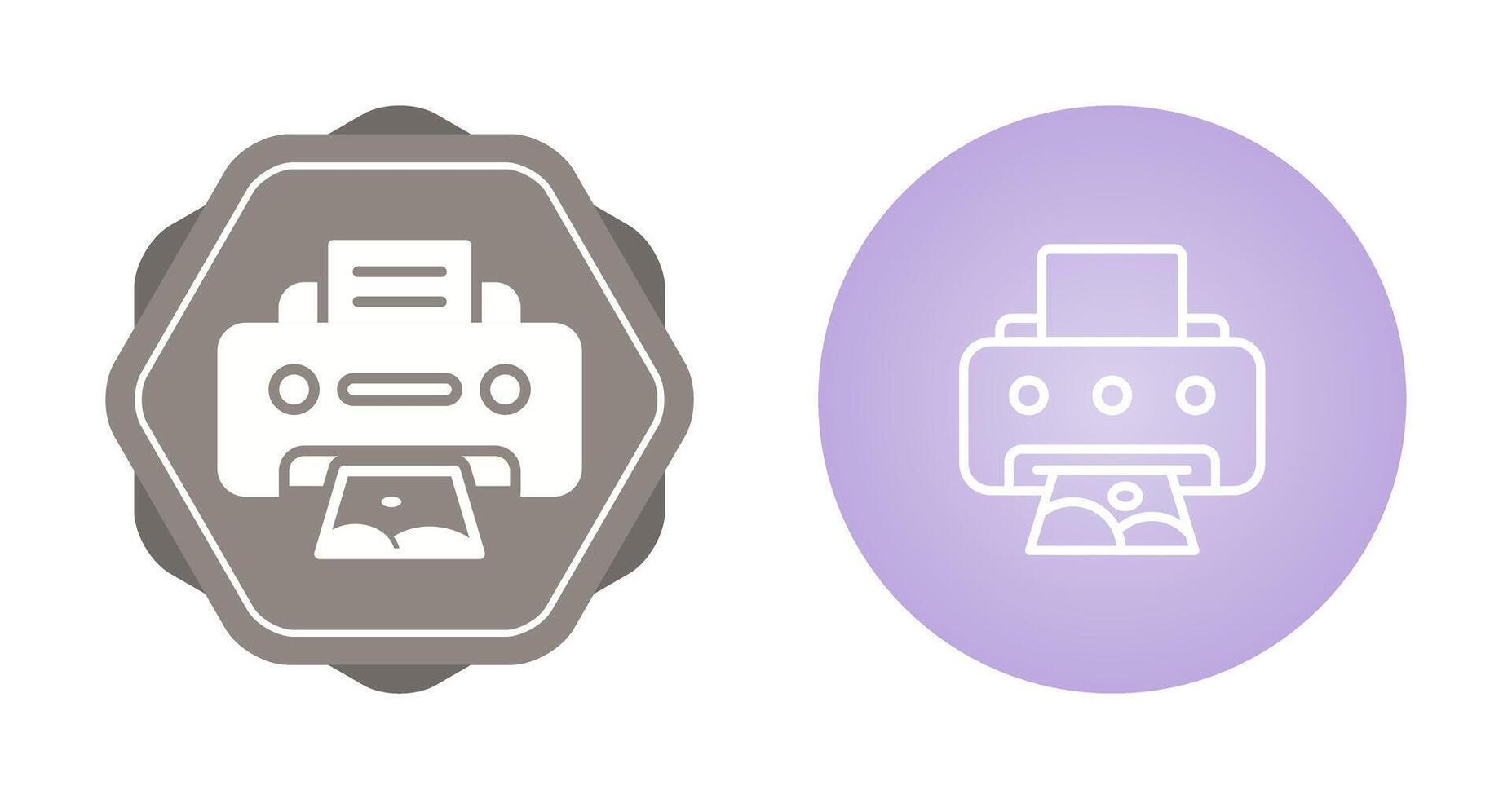 Photo Printer Vector Icon