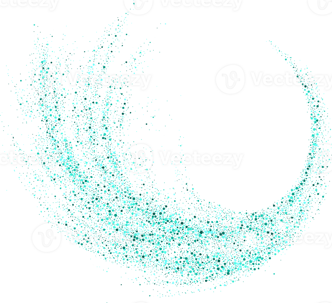 Abstract shiny green glitter design element png