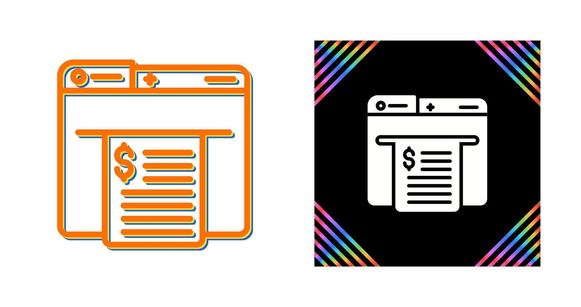 Receipt Vector Icon