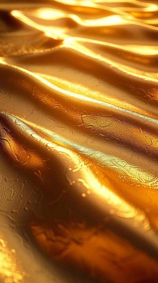 AI generated Shiny gold paper texture provides luxurious and opulent background Vertical Mobile Wallpaper photo