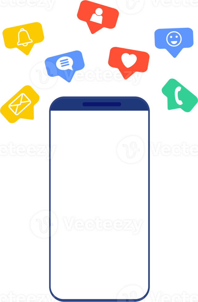 mobile phone and push notification png