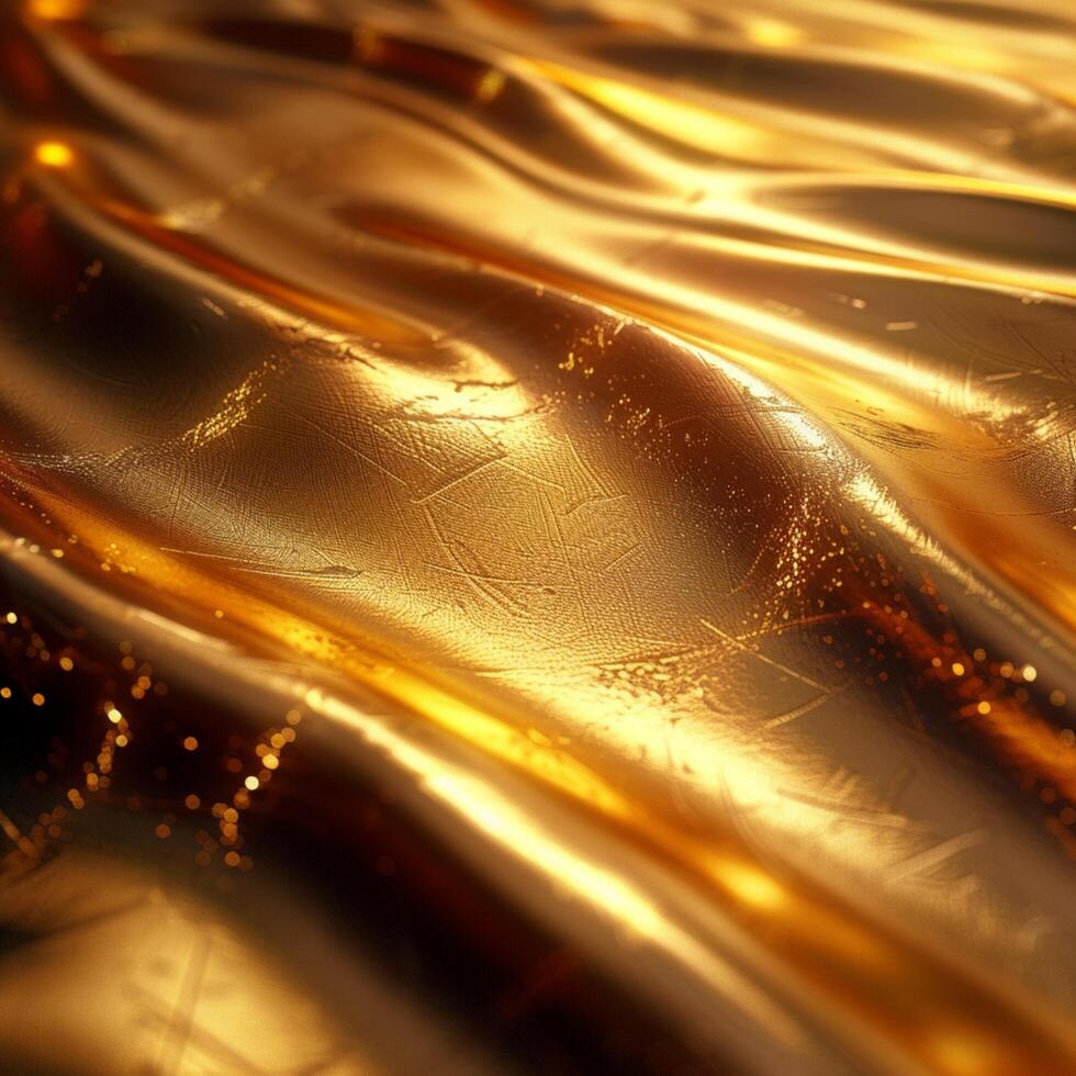 AI generated Gleaming gold textured background adds elegance and sophistication For Social Media Post Size photo