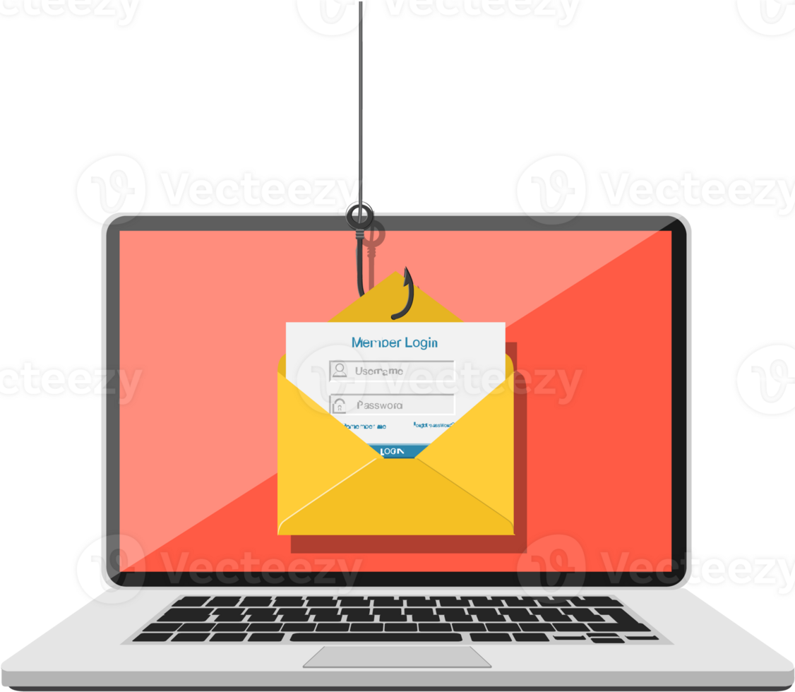 Login into account in email envelope png