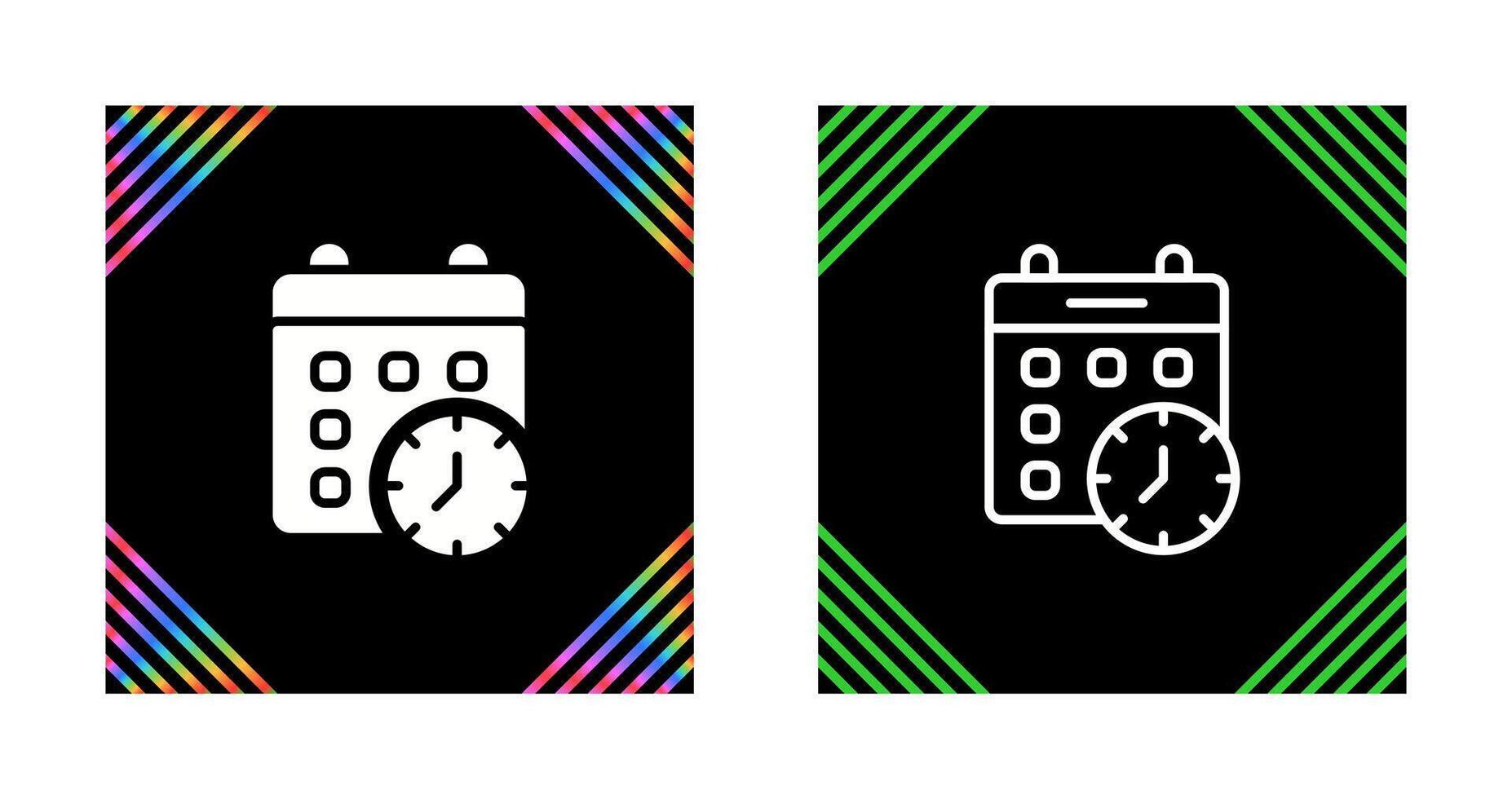 Calender Clock Vector Icon