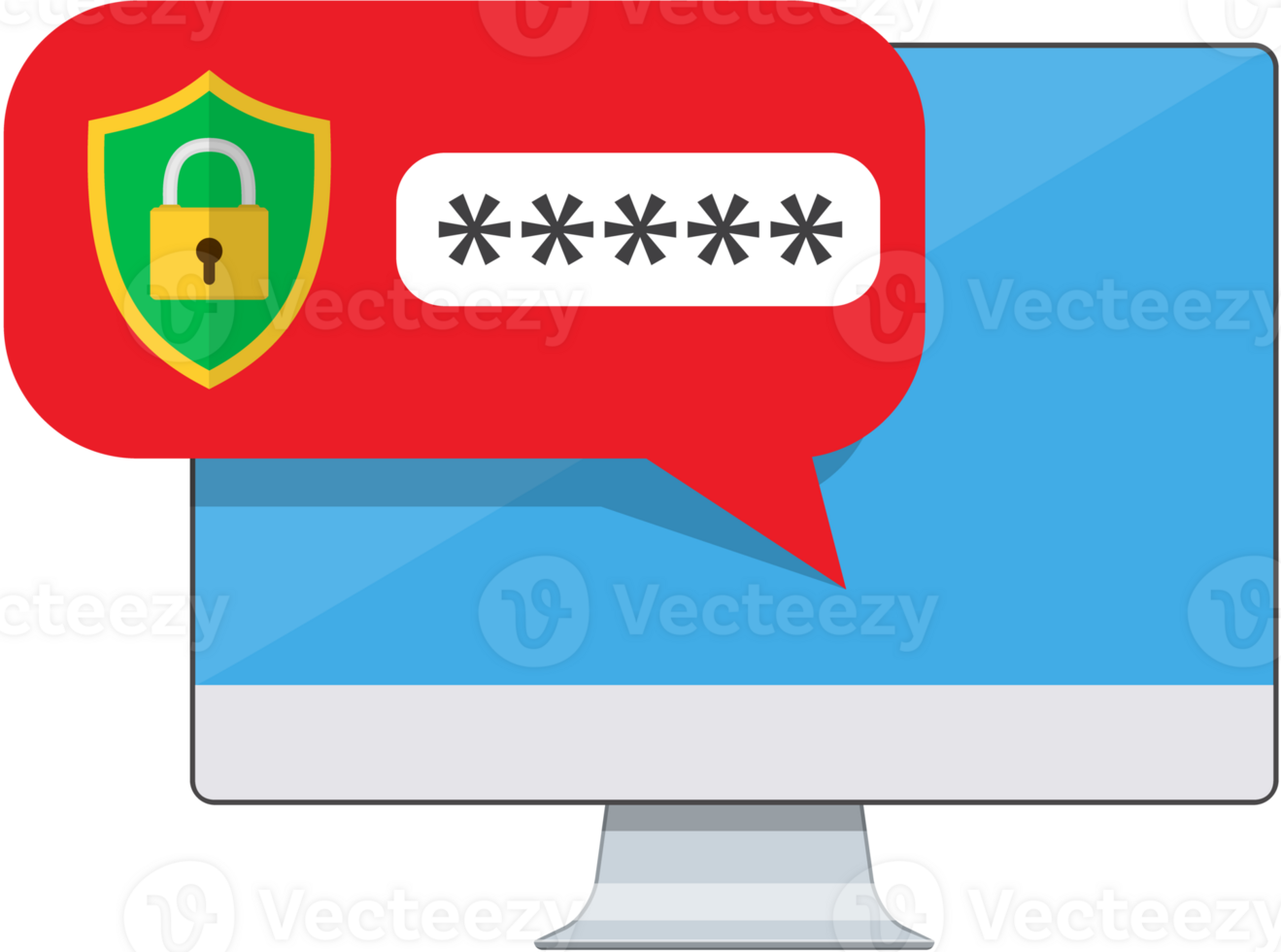 Desktop computer with password png