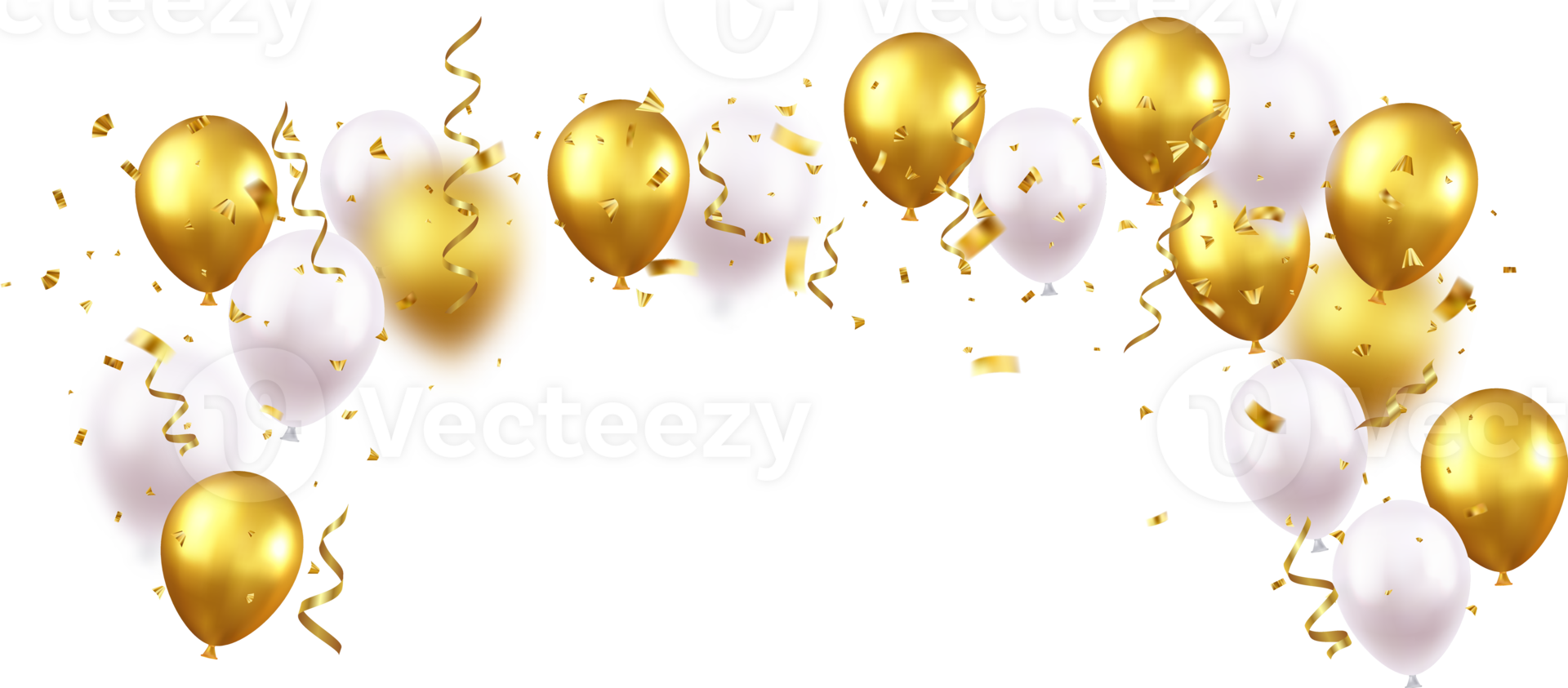 Celebration party banner with color balloons png