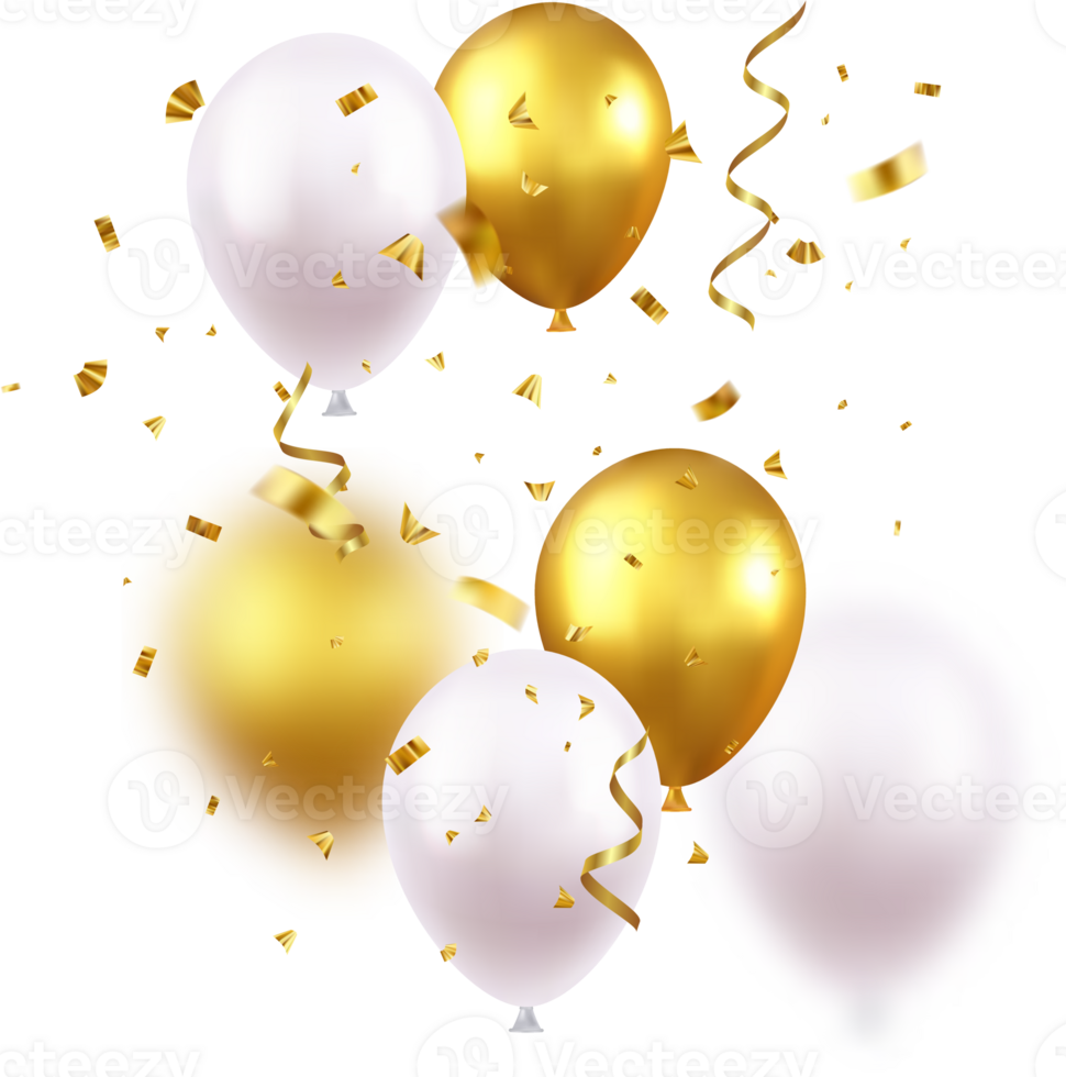 Celebration party banner with color balloons png