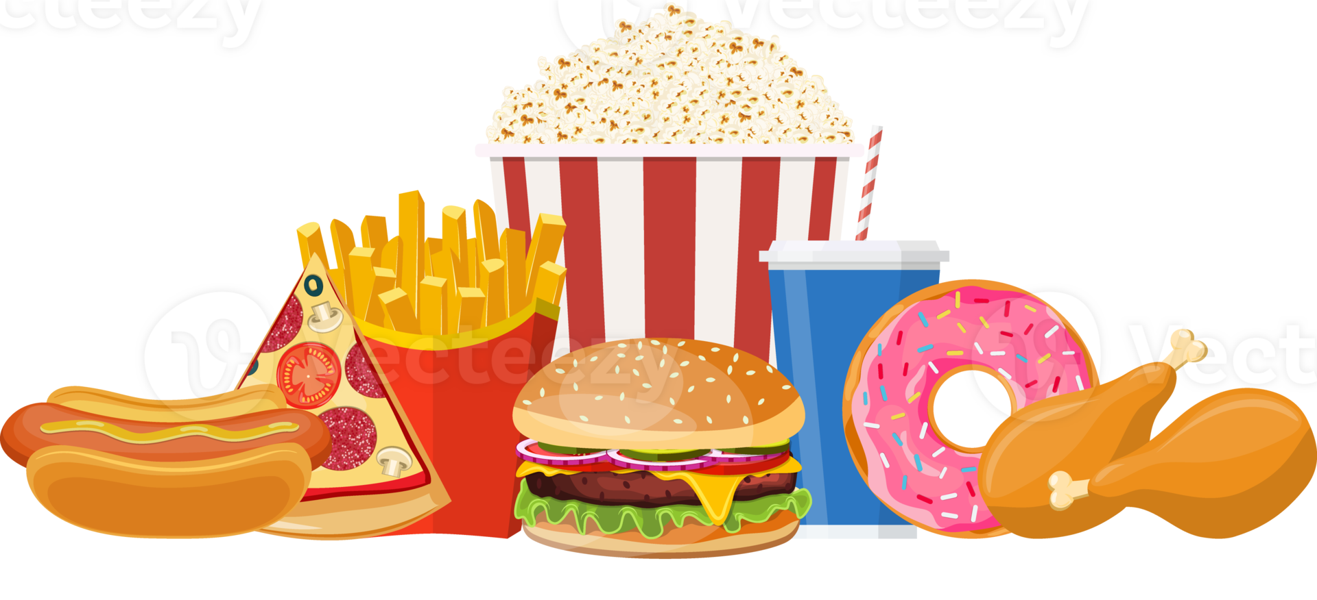 Colorful Fast food png