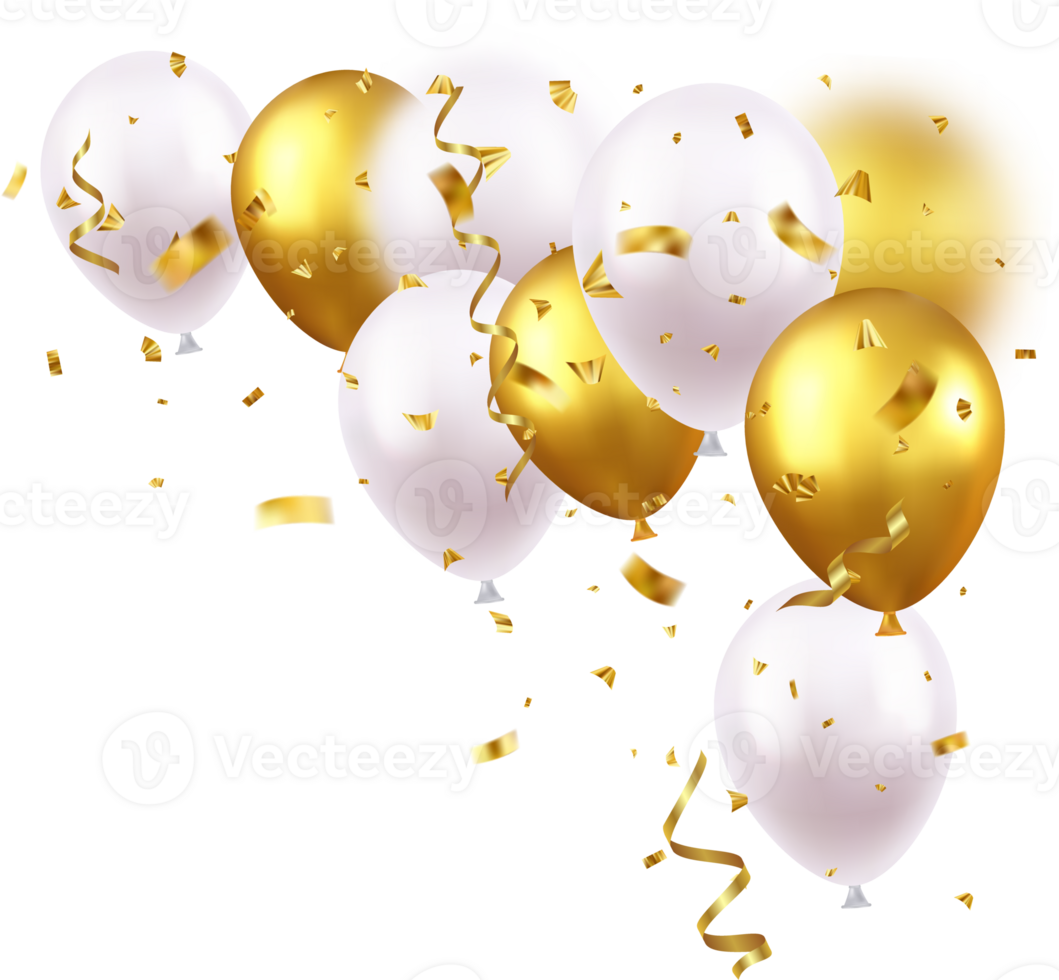 Celebration party banner with color balloons png