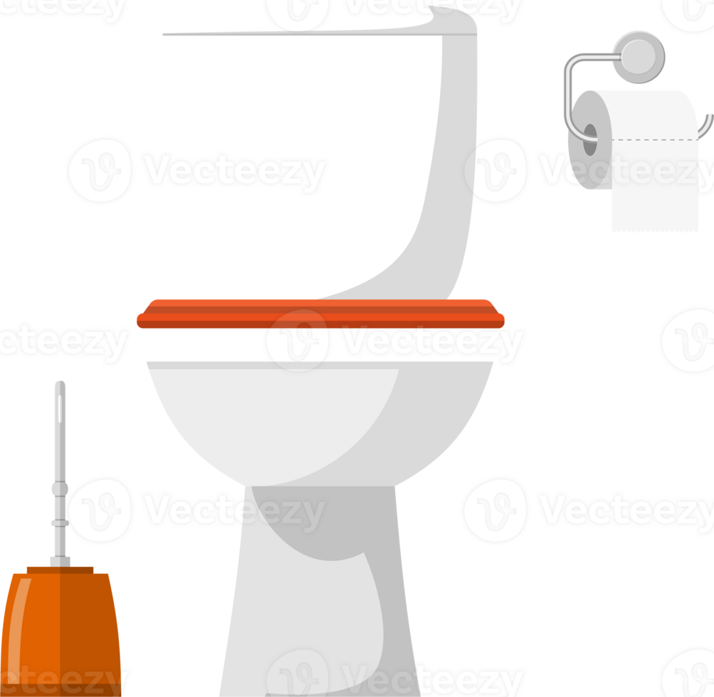 White ceramics toilet, png