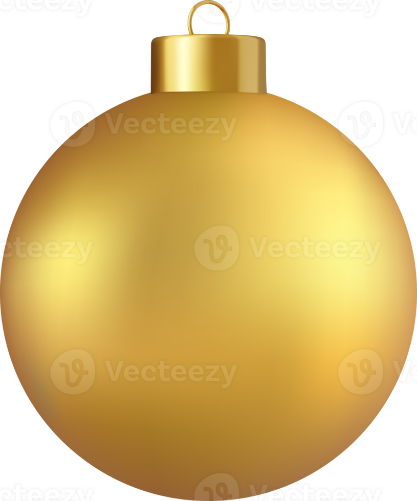 3d Gold Christmas ball png
