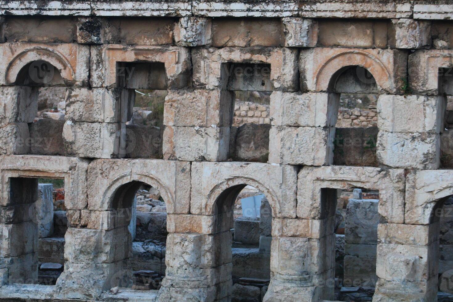 Basilica Therma is an ancient Roman spa town located in the Yozgat province of Turkey. The bath was built in the 2nd century and used in Byzantine,Selcuk and Ottoman period photo