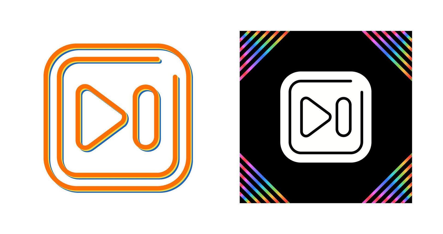 Next Track Square Vector Icon