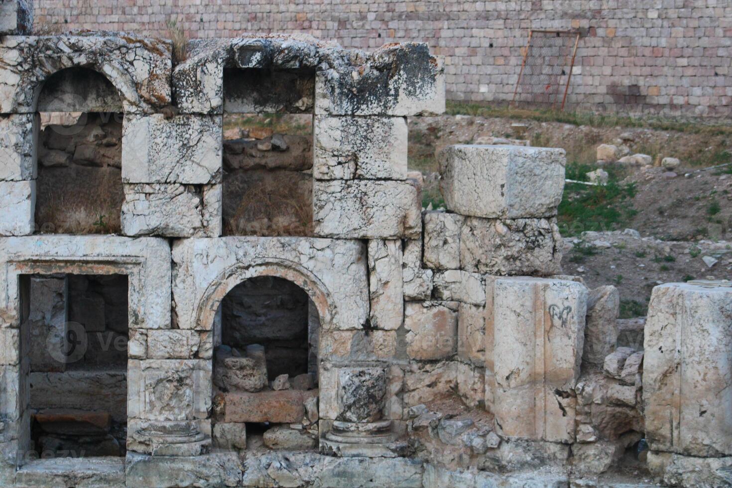 Basilica Therma is an ancient Roman spa town located in the Yozgat province of Turkey. The bath was built in the 2nd century and used in Byzantine,Selcuk and Ottoman period photo