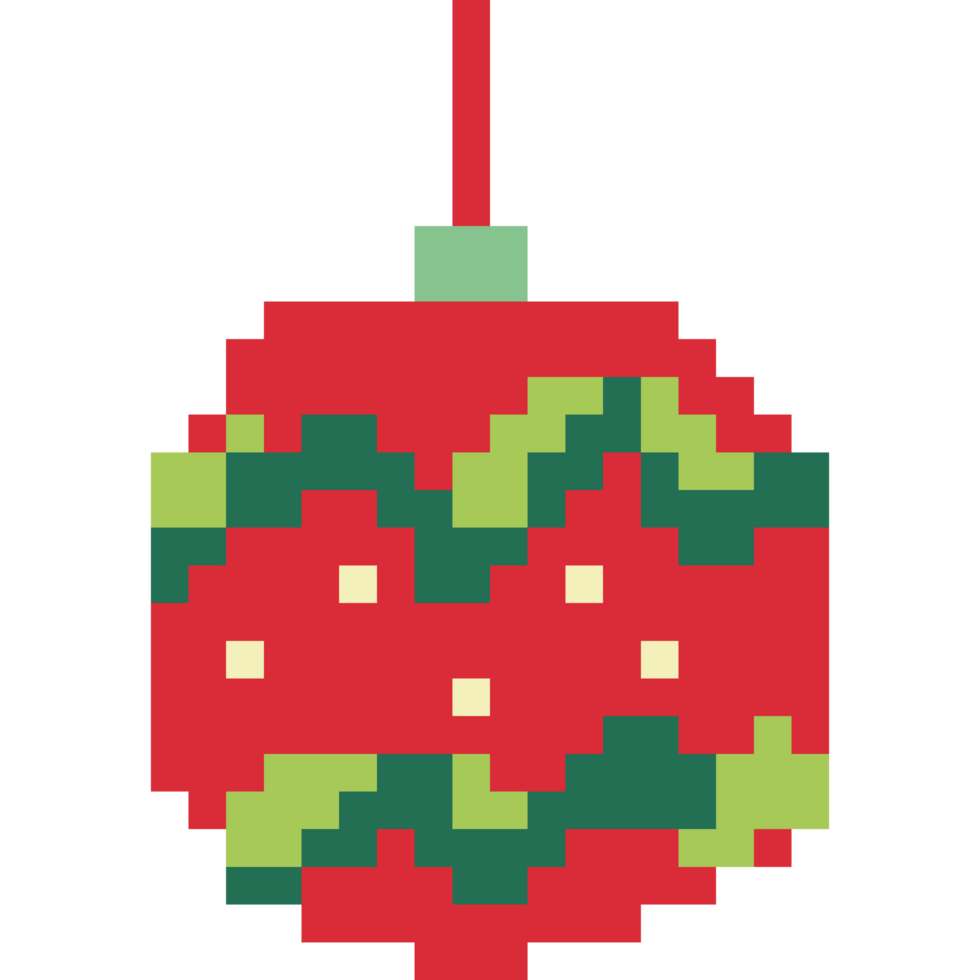 Cute pixel Christmas Ball. png