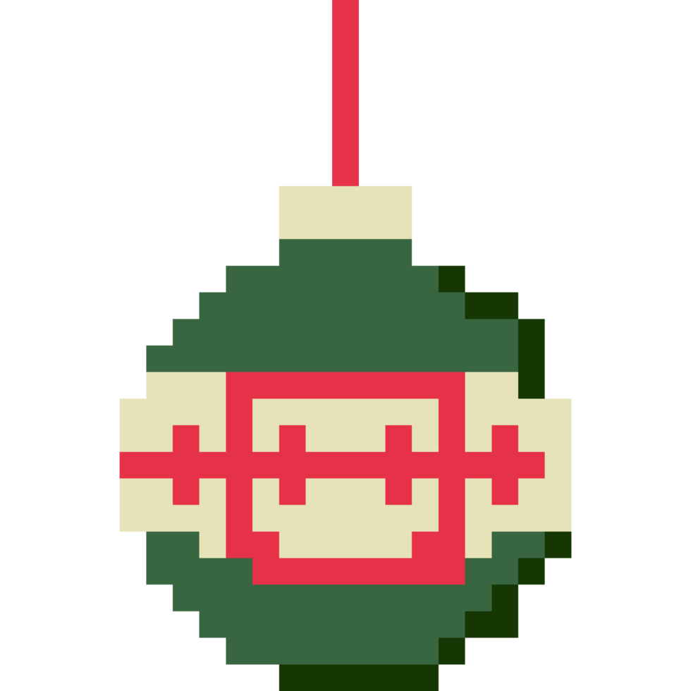 Cute pixel Christmas ball. png