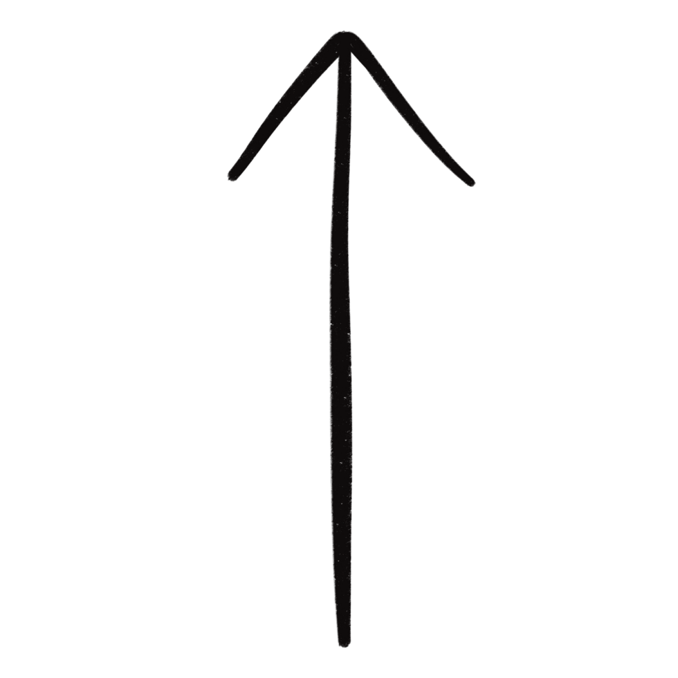 Black Arrow Line Up Or Top Sketch Arrow Line Element png