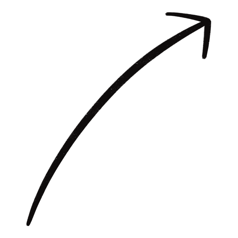 Black Arrow Line Upward Curved Arrow Sketch Arrow Line Element png