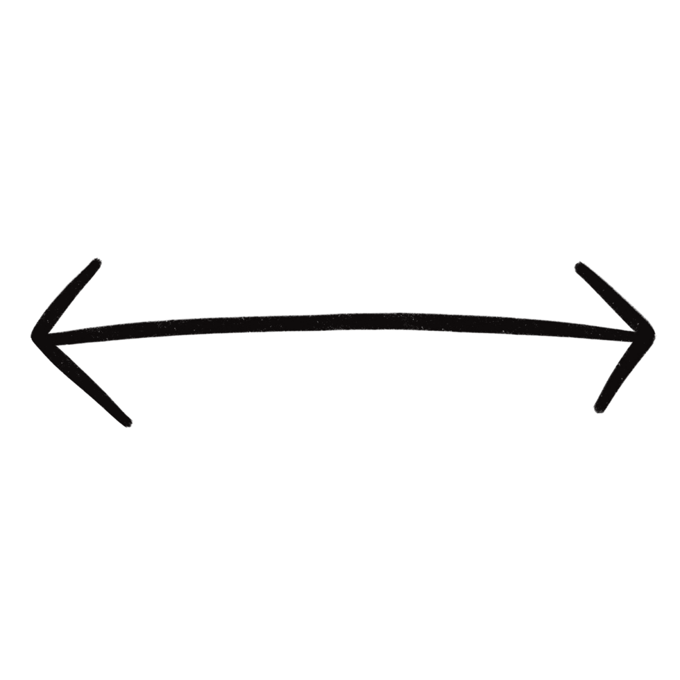 Black Arrow Line Two Way Or Double Arrow Sketch Arrow Line Element png