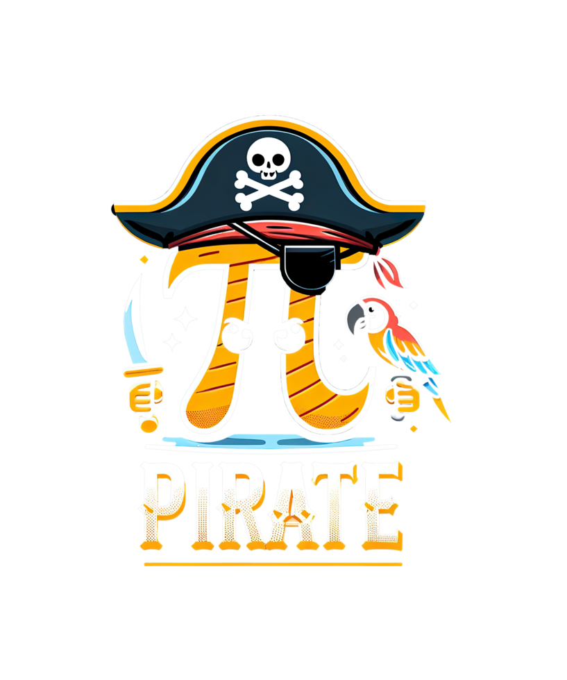 Funny Pi Rate Pirate Pi Day Vintage Math Teacher png