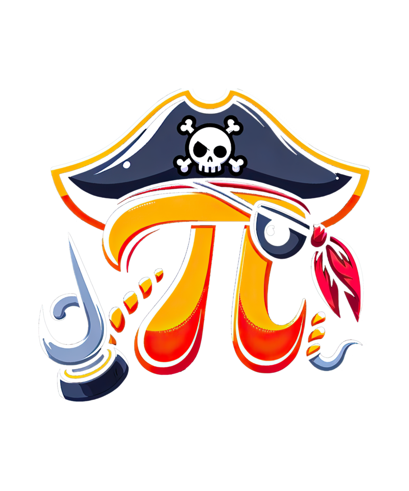 Funny Pi Rate Pirate Pi Day Vintage Math Teacher png